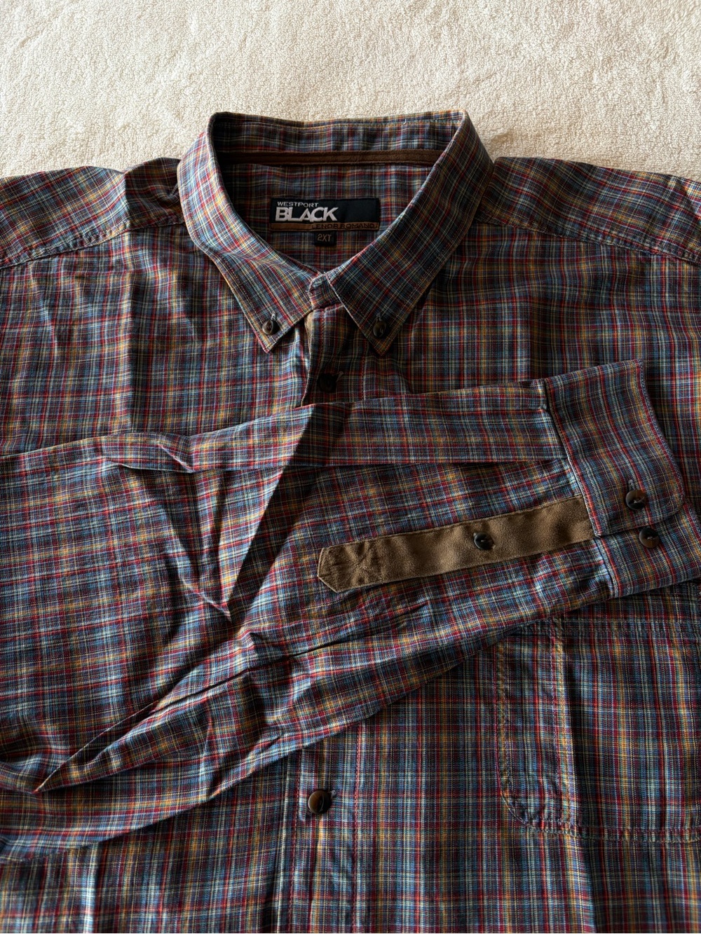 Westport Multicolor Plaid Button-Down Shirt - Red, Blue, Green